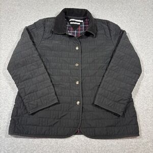 Tommy Hilfiger Men's XL Black Lightweight Packable Jacket Quilted Barn Chore